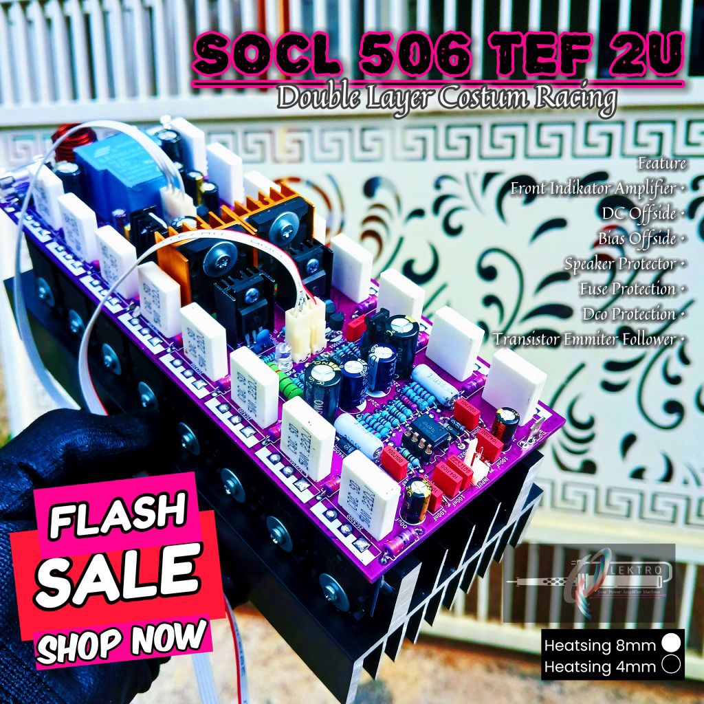 FullSet Driver SOCL 506 TEF 2U RACING | 8 Set Transistor Final + TEF | SOCL 506 TEF 2U 20CM QLEKTRO