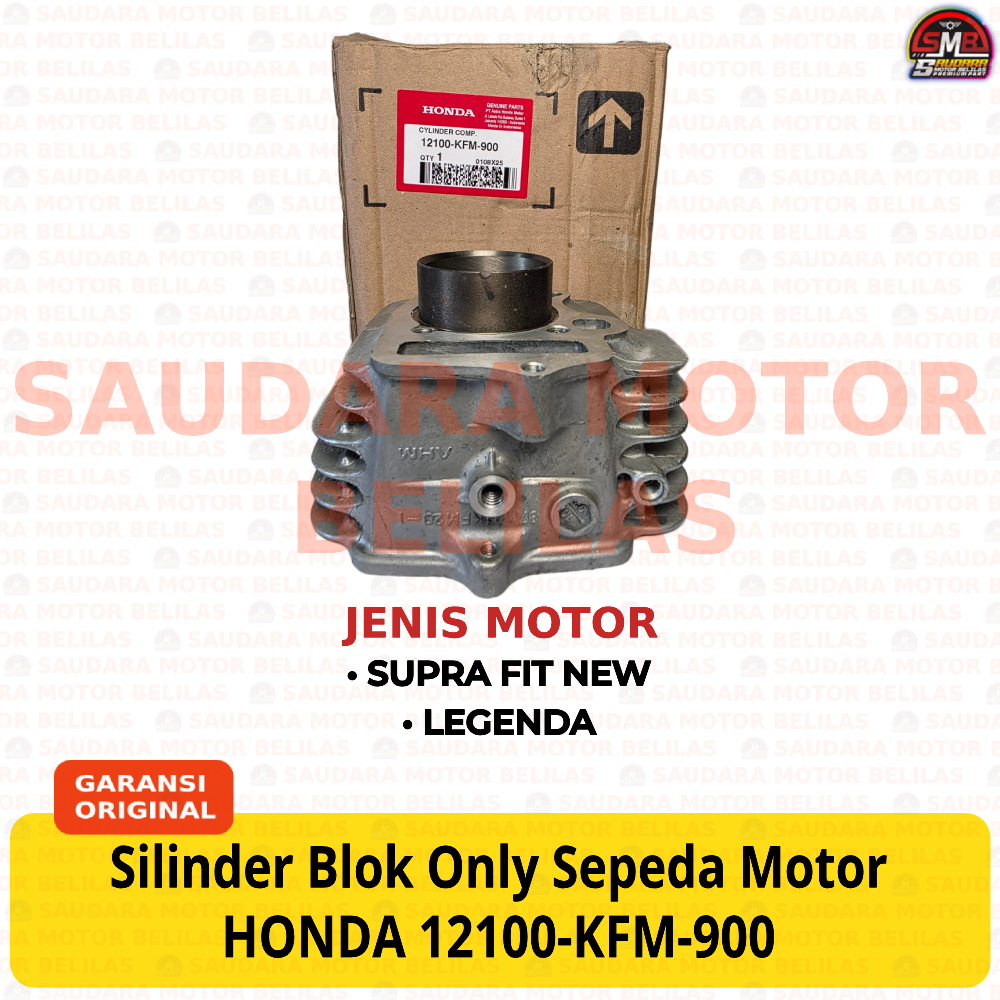 Silinder Blok Only HONDA SUPRA FIT NEW / LEGENDA 12100-KFM-900 Cylinder Block Boring Seher AHM ASLI