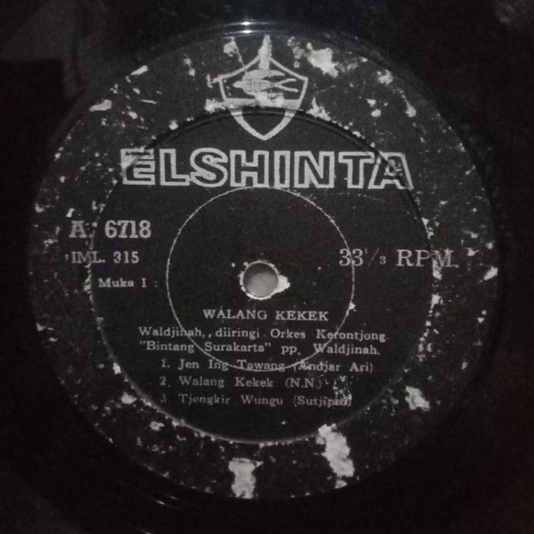 Vinyl Piringan Hitam 12 inch Waldjinah - Walang Kekek