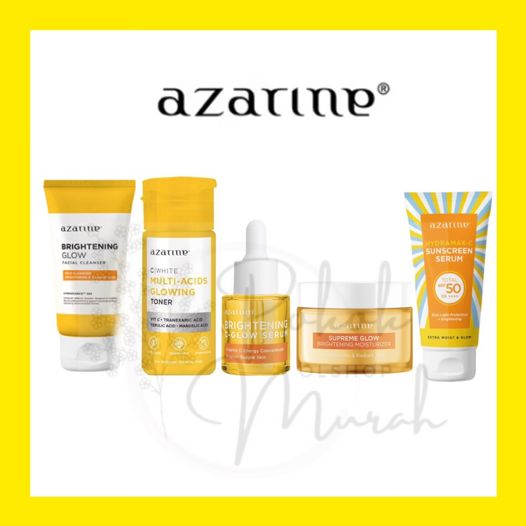 Azarine Paket Lengkap Glowing Series  dengan Sunscreen isi 5pcs