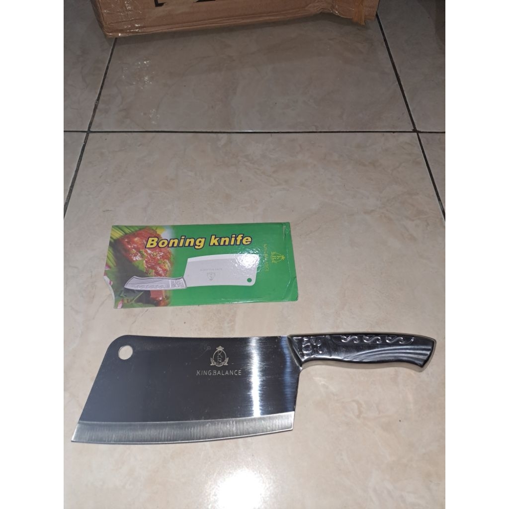 harga 1pcs Pisau Dapur gagang stainless parang daging super tajam pisau golok gagang besi