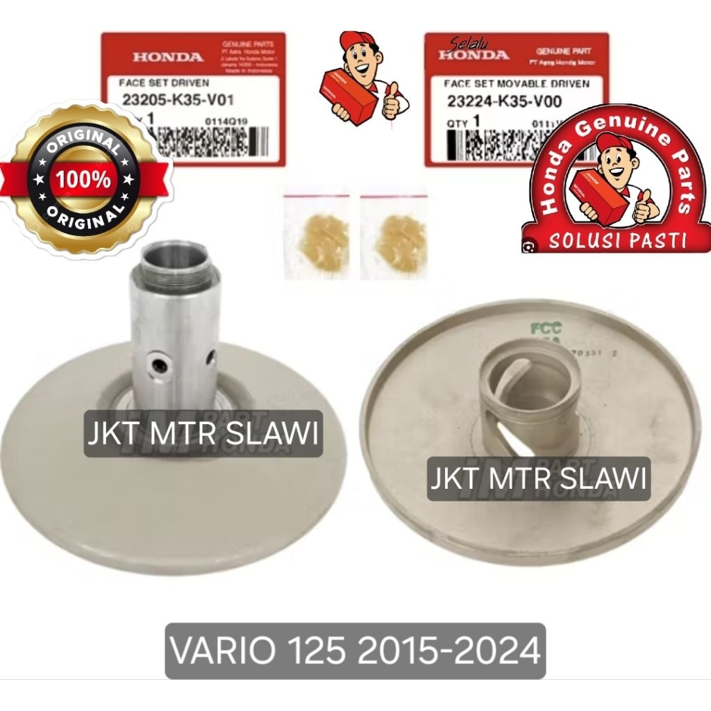 23244-K35-V00 & 23205-k35-V00 pully face Set Movable Driven (Pulley) Vario 125 & Vario 150 pcx 150 2