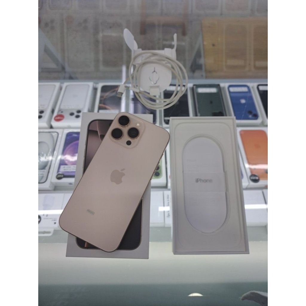 Second Apple IPhone 16 Pro Max 256GB Desert Titanium IBOX ON 12 April 2026 Mulus Like New Fullset Or