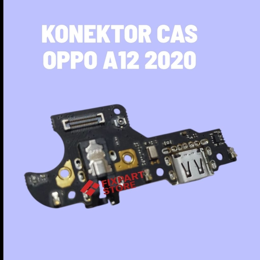 Fleksibel Konektor Charger Oppo A12 Full Komponen IC PCB Board Original – Sparepart Cas HP