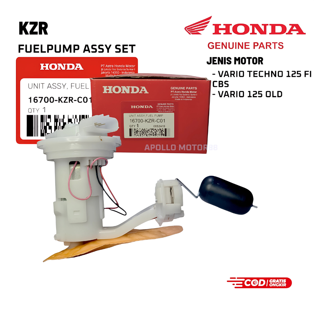 Fuelpump Vario 125 Old Lama / Vario 125 Techno Cbs / Fuel Pump Assy Set KZR