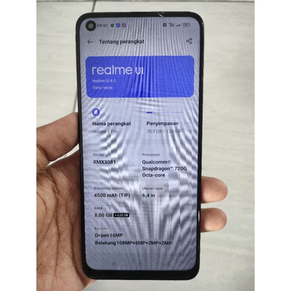 mesin realme 8 pro 8/128 normal