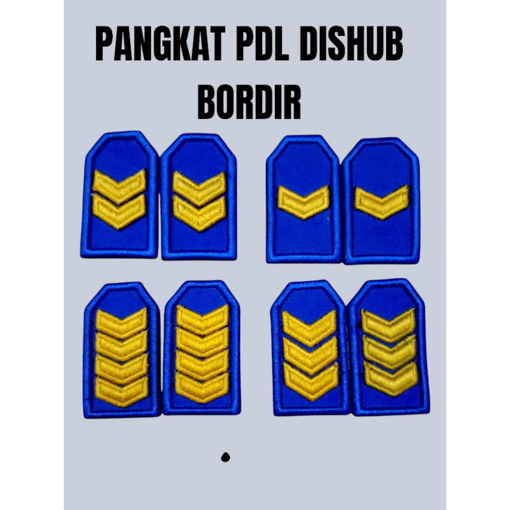 Pangkat PDL Dishub Lengkap Bordir – Atribut Seragam Dinas Perhubungan Premium