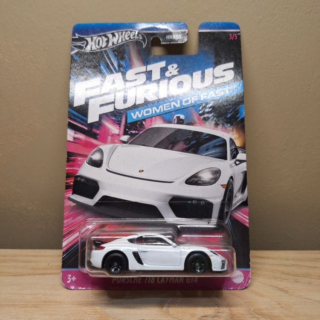 Hot Wheels Porsche 718 Cayman GT4 Fast Furious (White/ Putih)