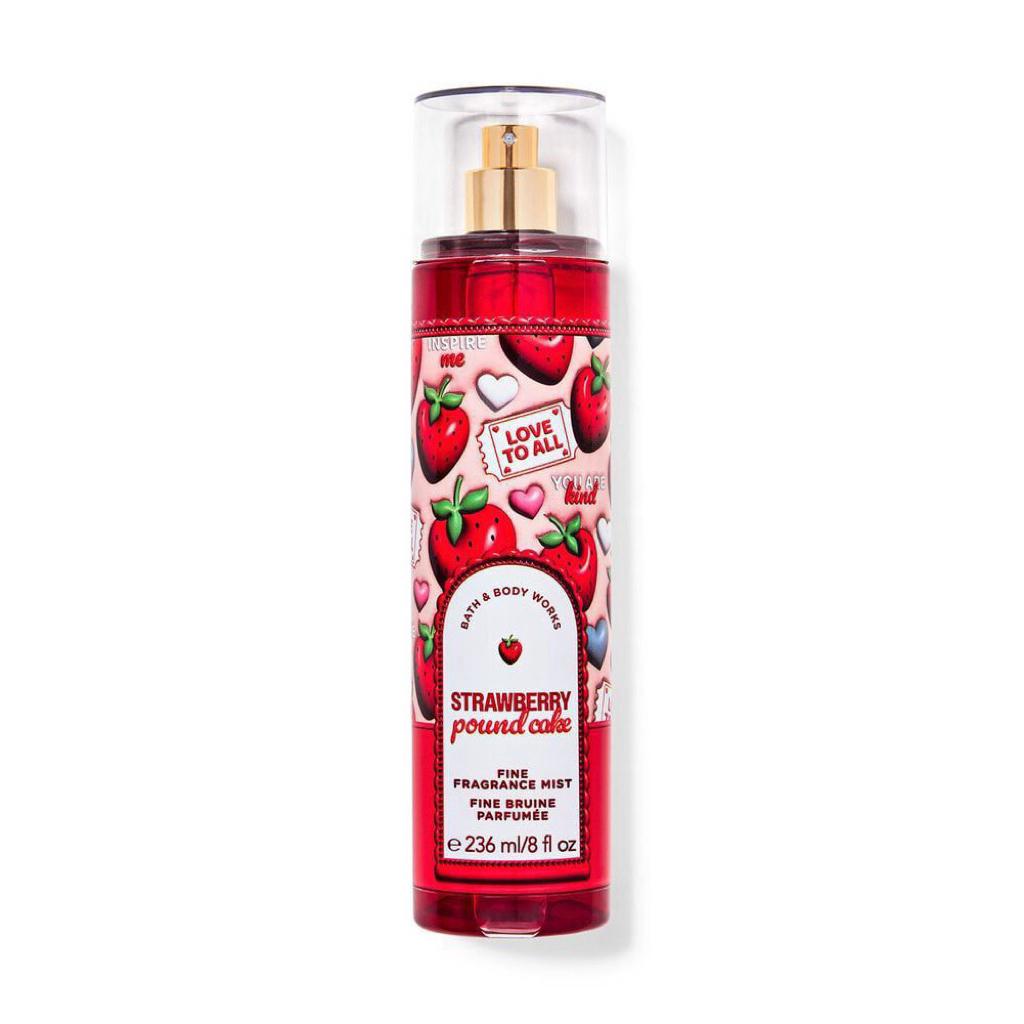 100% Original BBW Bath and BodyWash Parfume Strawberry Pound Cake / Warm Vanilla Sugar