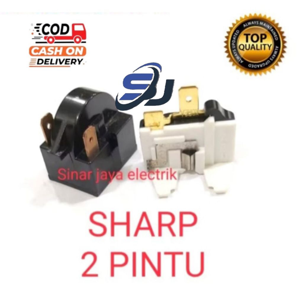 RELAY PTC OVERLOAD KULKAS SHARP 2 PINTU / RELAY PTC 2 PIN