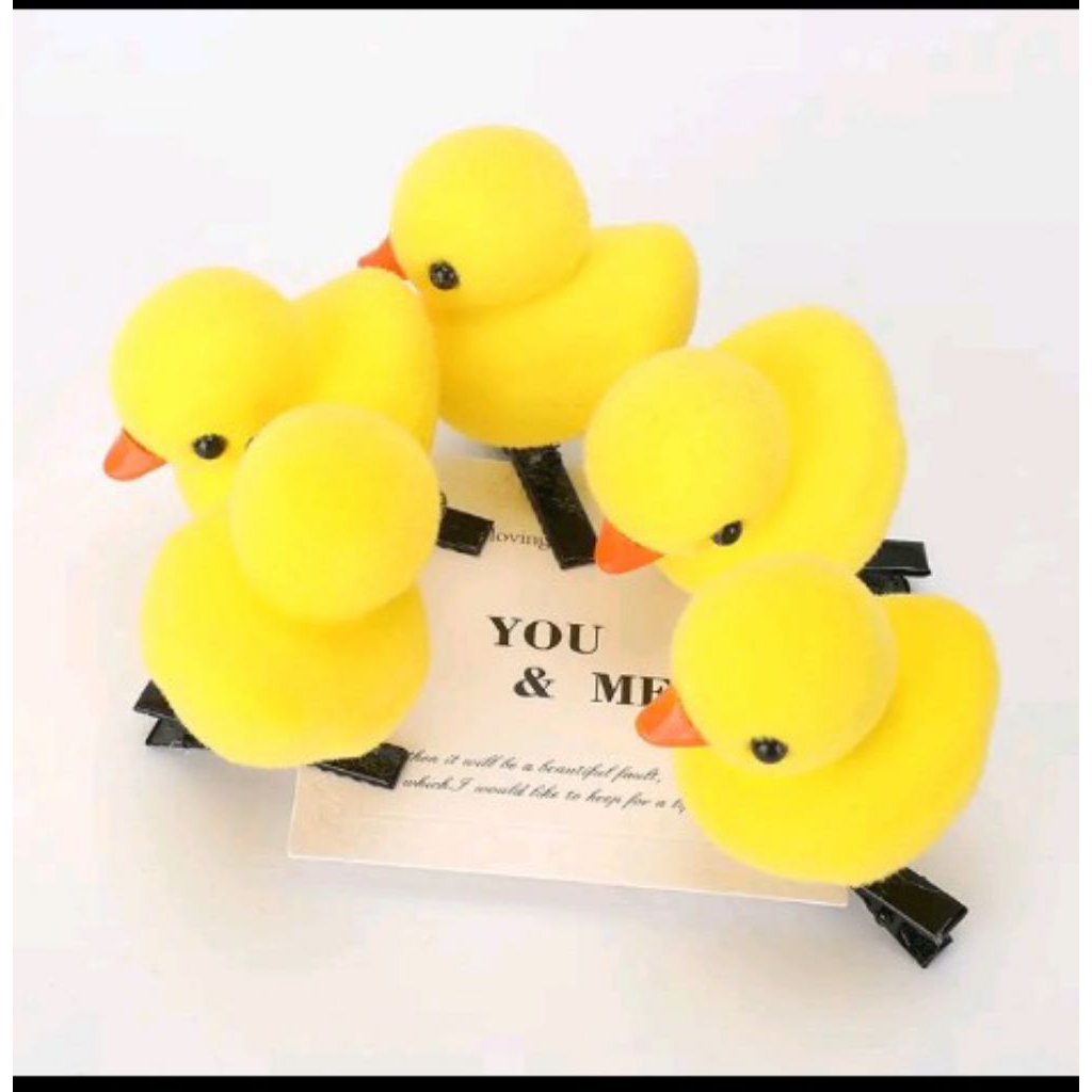 JEPIT RAMBUT ANAK/JEPIT Rambut motif bebek bergerak 1 kantong isi 100 pcs