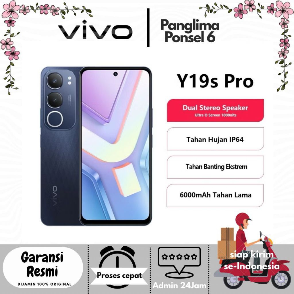Vivo Y19s Pro [4/64] [4/128] [6/128] - 6000mAh Baterry 50MP Camera - Garansi Resmi 1 Tahun