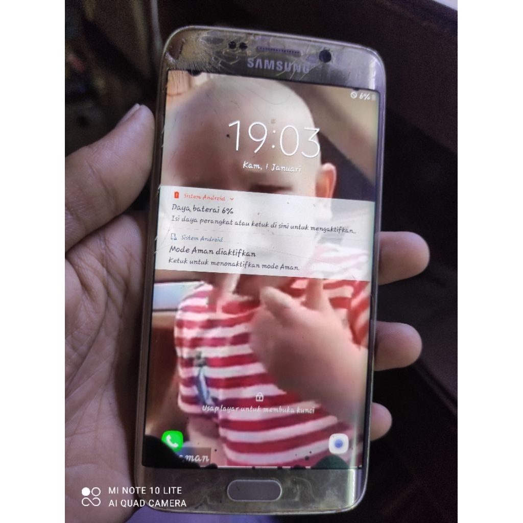 Unit Samsung S6 Edge Minus Kunci Dll Cek deskripsi