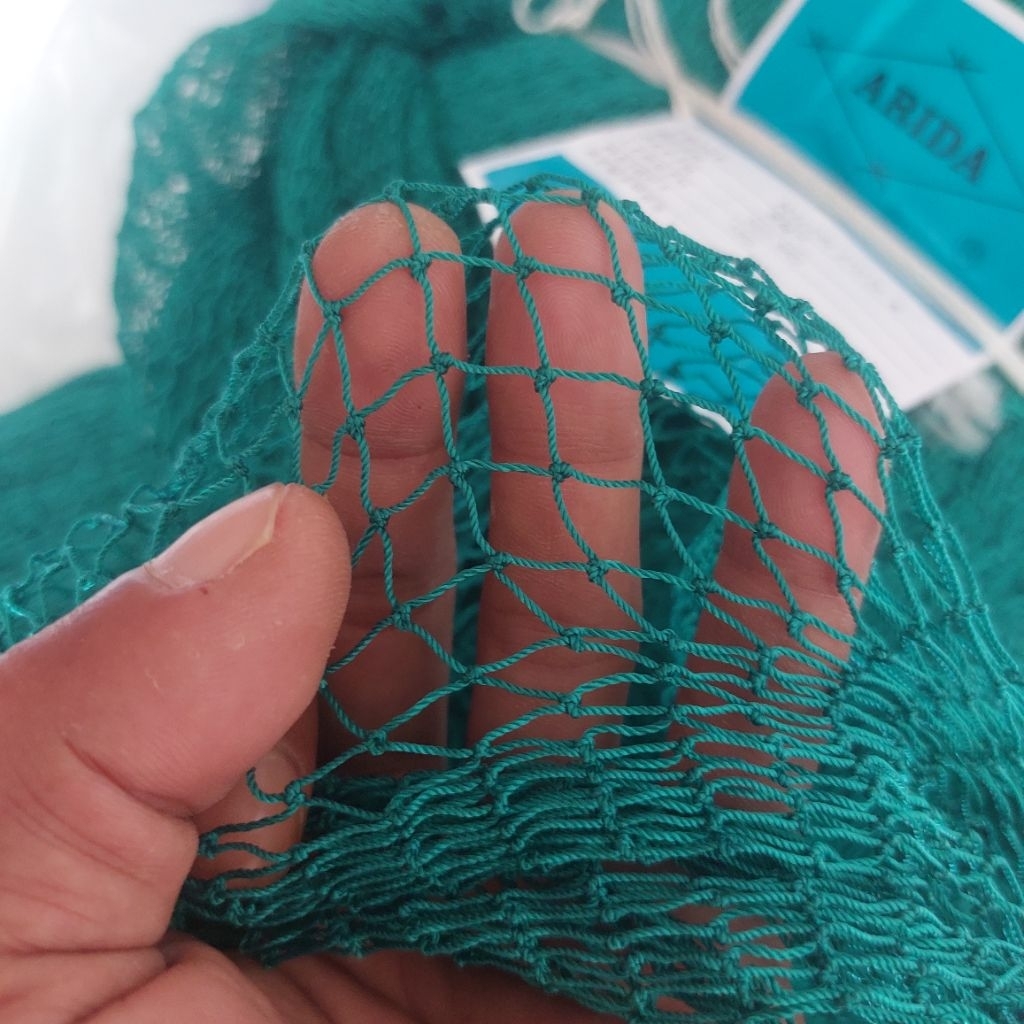 PERMETER jaring nilon 3/4 in D9 hijau (1mtr x 100mata)