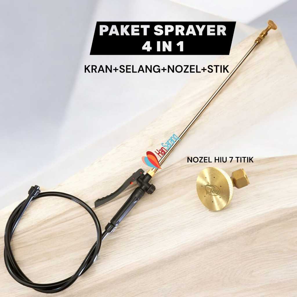 PAKET SPRAYER ELEKTRIK PAKET SELANG SPRAYER HANDLE SPRAYER STIK SPRAYER NOZEL HIU