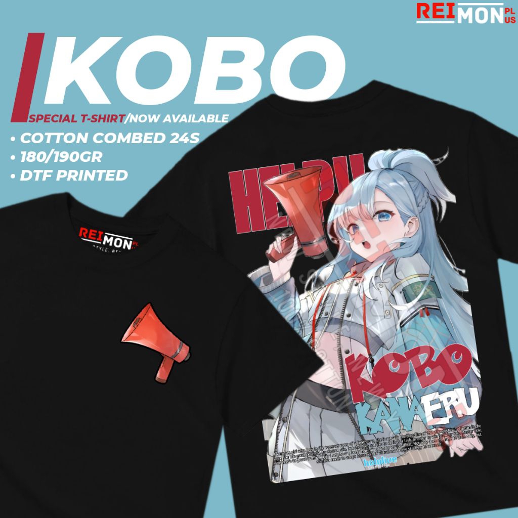 T-Shirt / Kaos Baju V-Tuber Kobo Kanaeru Hololive ID