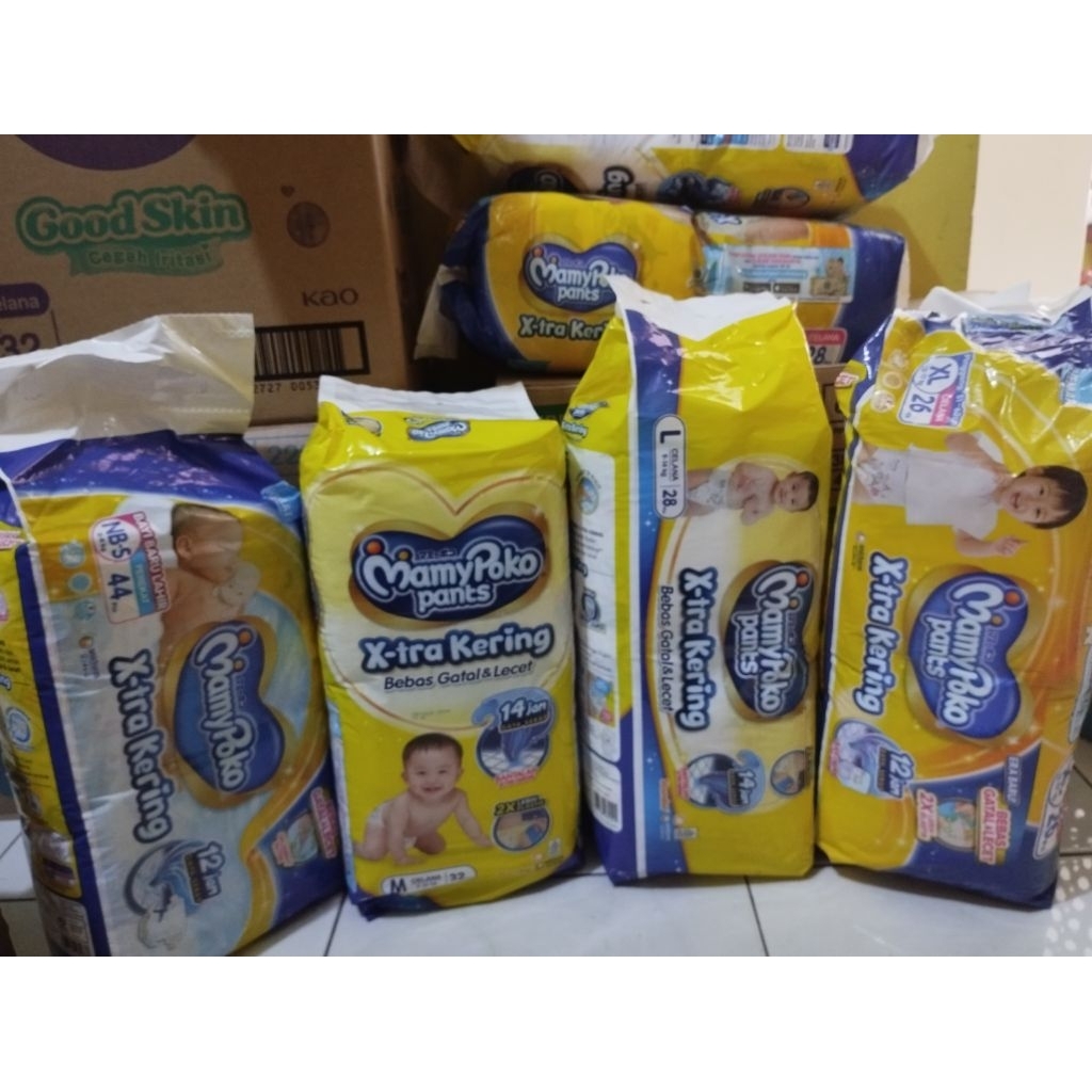 Pampers mamy poko murah, promo, uk NB-S44/M32/L28/XL26