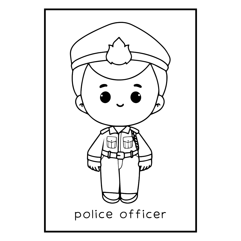 Kertas Gambar_Kertas Mewarnai_Art Paper_Gambar Profesi_Kertas Mewarnai_Kertas Menggambar