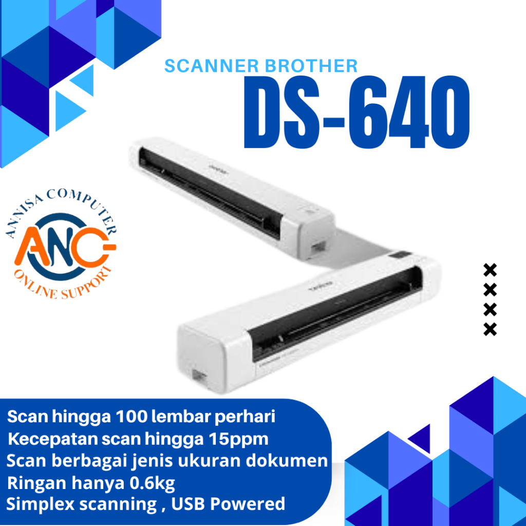 Document Scanner BROTHER DS-640 / Scanner portable brother /simple mudah dibawa