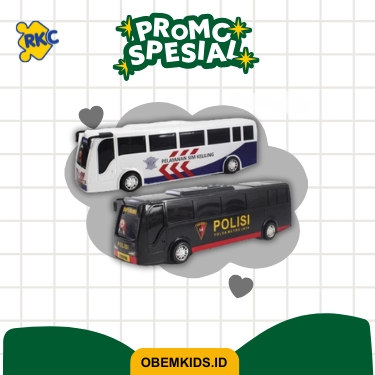 COD MAINAN BUS POLISI - MAINAN ANAK MINIATUR MOBIL BUS POLISI - MAINAN ANAK MOBIL BUS BRIMOB - BUS R