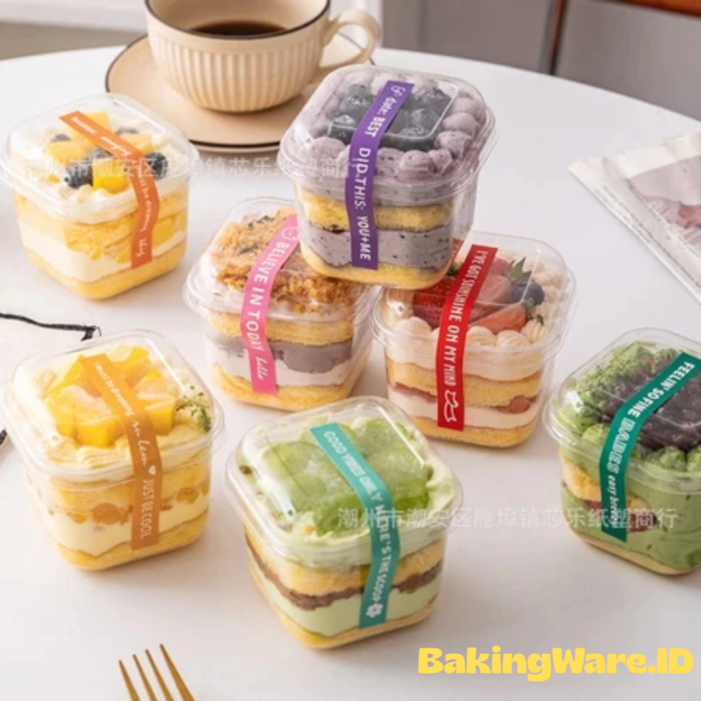 10PCS Dessert Box Korean Dessert Cup Box Dessert Tiramisu Salad Cup