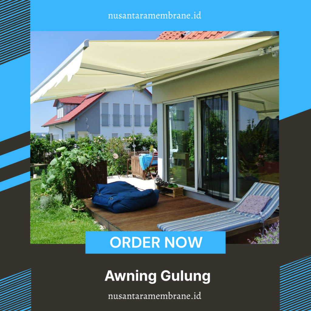 Pasang Awning Canopy Gulung Otomatis & Manual Bergaransi - Kanopi Buka Tutup Outdoor Murah Surabaya