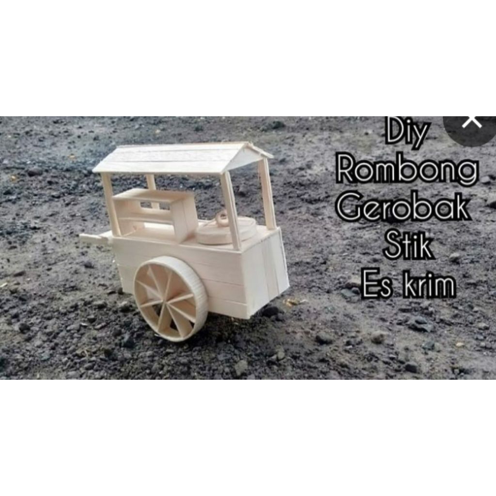 miniatur grobak bakso