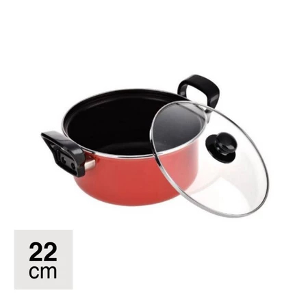 Panci Dutch Oven 22cm - Merah - Maspion