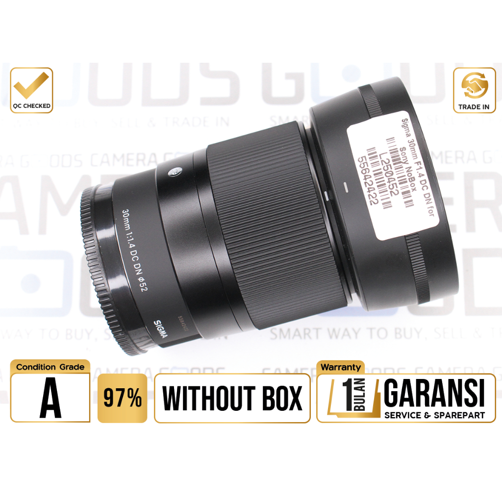 Lensa Sigma 30mm F1.4 DC DN Contemporary Lens for Sony E Second Bekas Grade A / Lensa Fix - L250452