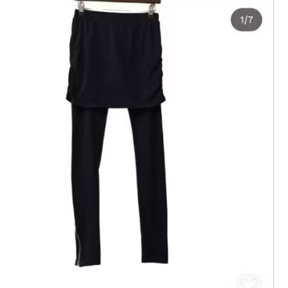 Celana panjang hitam wanita rok celana pinggang karet Murah