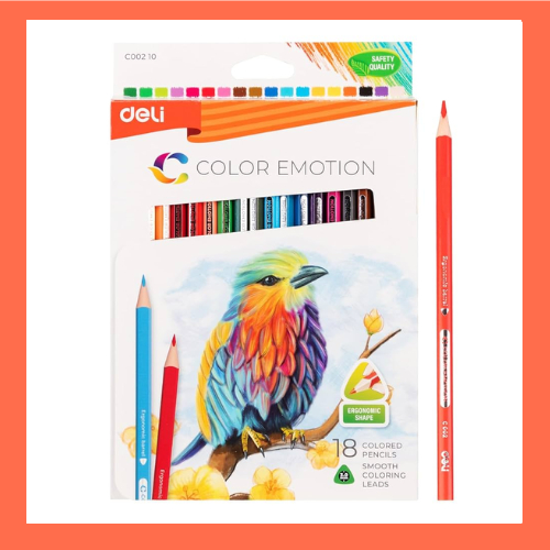 DELI Pensil 18 warna Color Emotion C00210