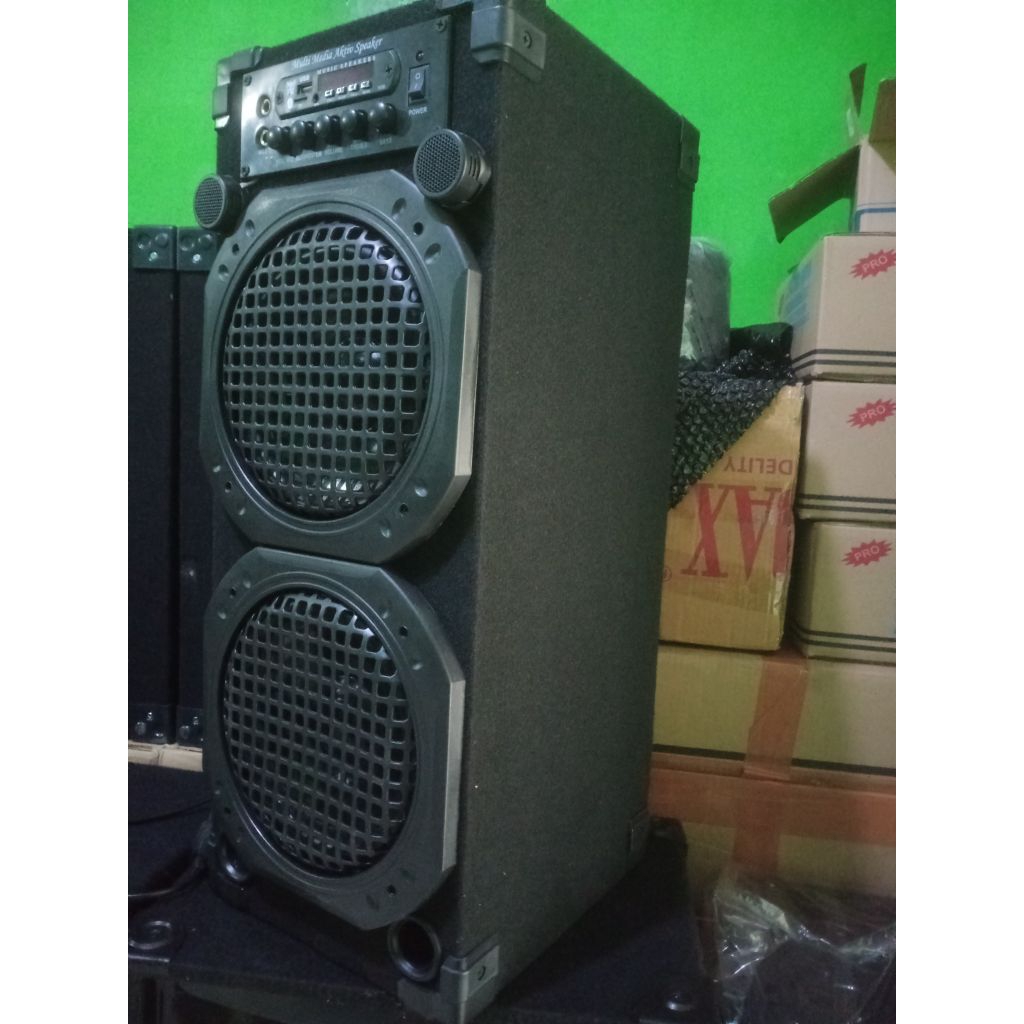 speaker aktif audax 2x8inc subwofer bluettoth karaoke sistem