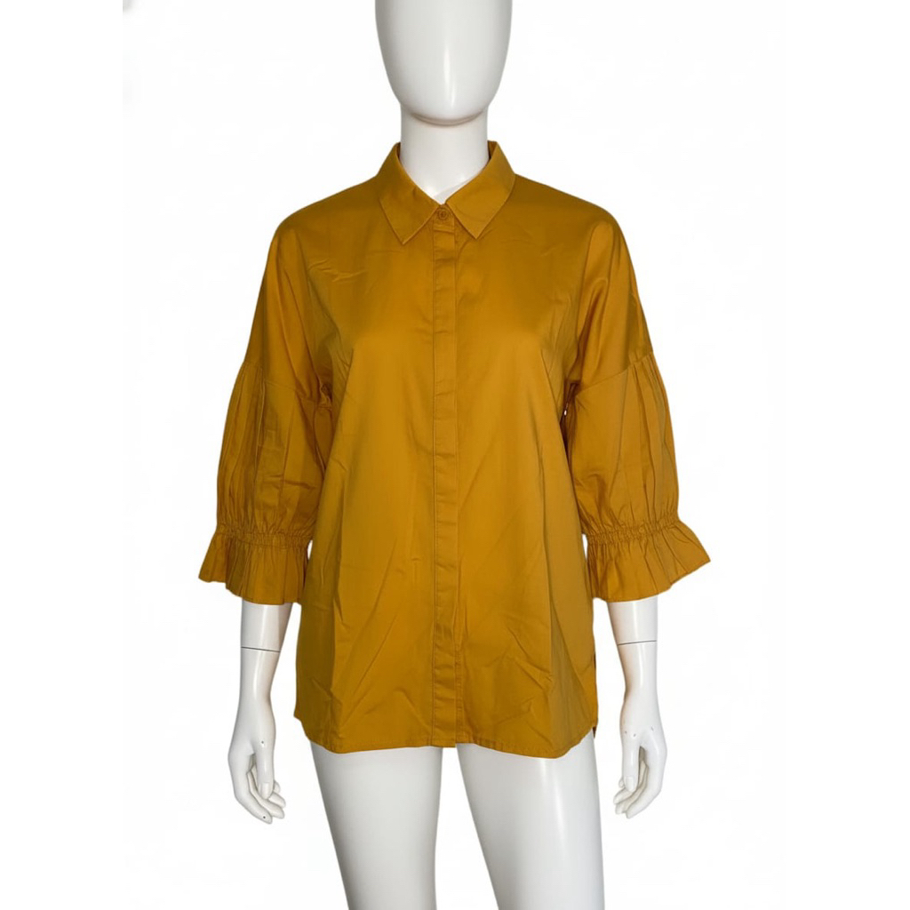Kemeja atasan wanita warna mustard