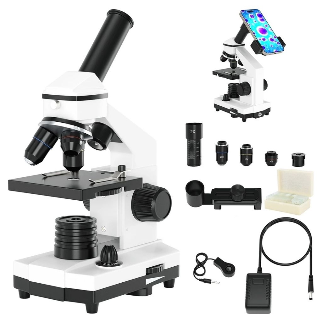 Mikroskop Monokuler 40X-2000X Mikroskop hp Laboratorium Anak Microscope