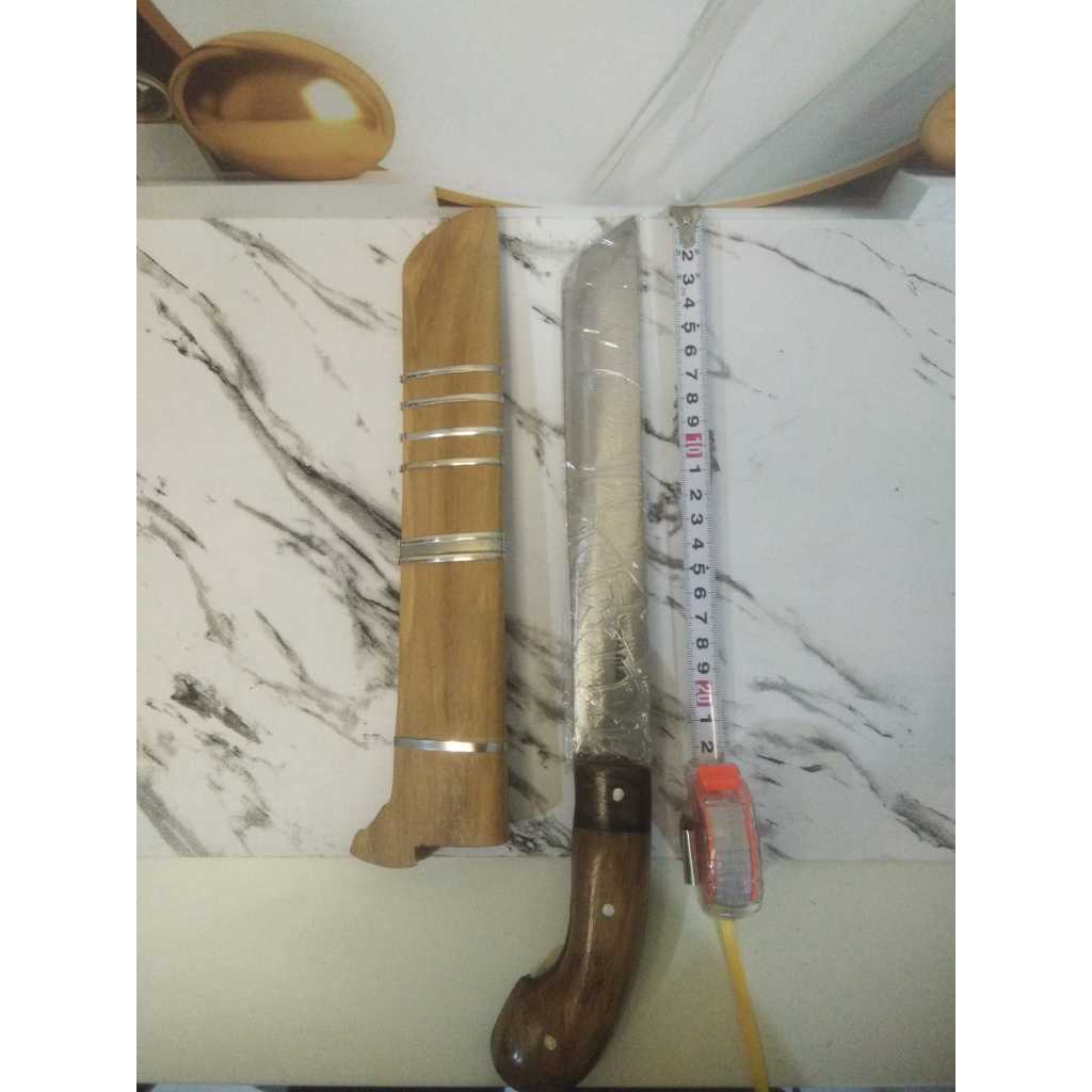 ALAT BERKEBUN GOLOK KEBUN EKONOMIS GOLOK BAJA TEBAS SUPER TAJAM SARUNG KAYU PREMIUM