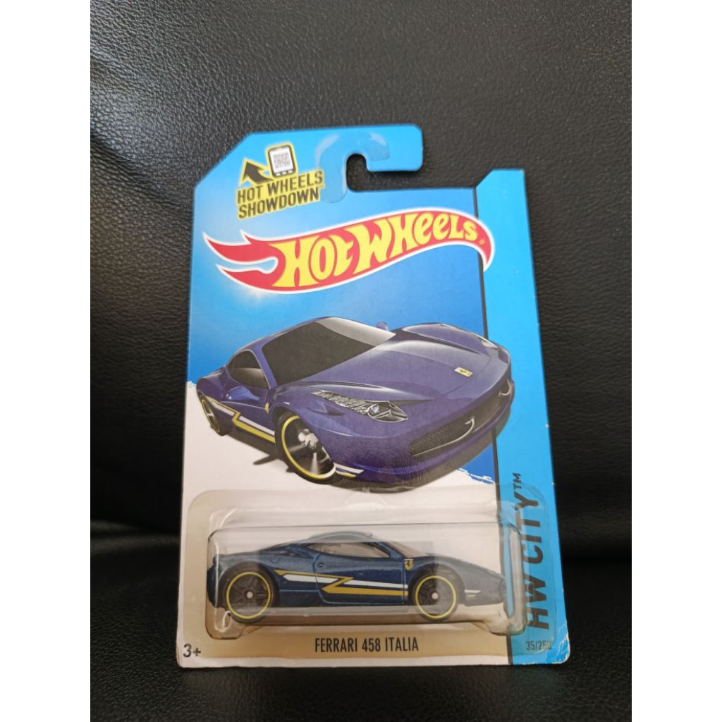 HOTWHEELS FERRARI 458 ITALIA BLUE