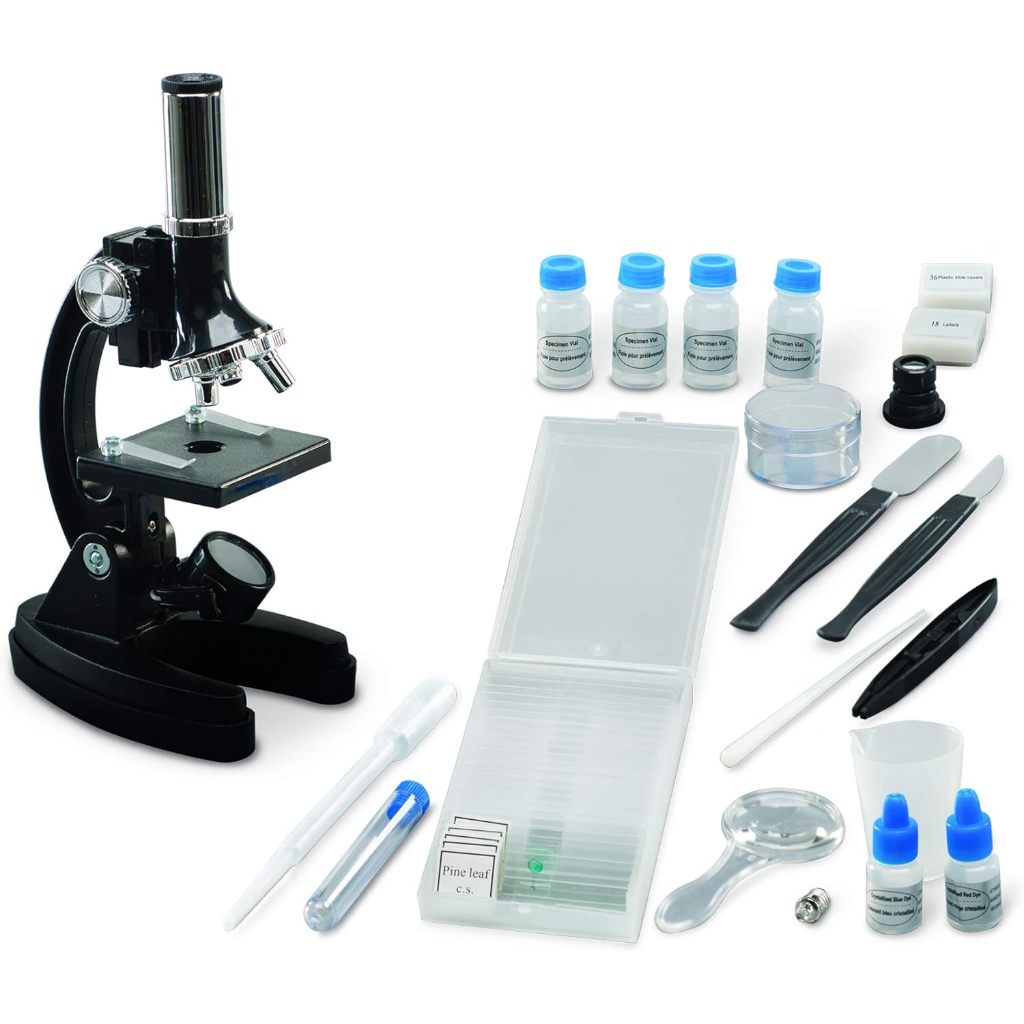 Educational Insights GeoSafari MicroPro 95-Piece Microscope Set, Prepared Slides, Instruction