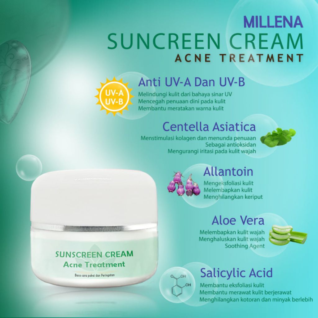 Millena Sunscreen Cream Acne