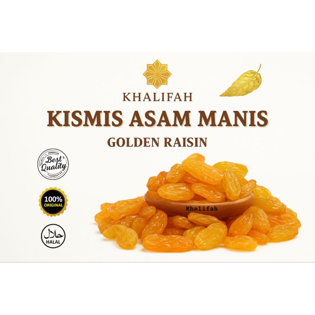 Kismis Golden Raisin Premium 1 Kg | Kismis Asam Manis | Kismis Gold | Kismis Golden Asam Manis