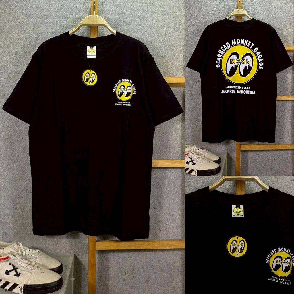 MOONEYES T-Shirt Branded Premium Kaos Distro Lengan Pendek 100% Cotton Combed 30S Original Quality U