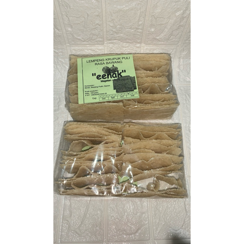 lempeng krupuk puli rasa bawang