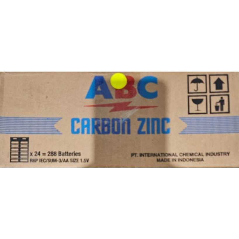 1 Karton Batre Renceng ABC AA R6 Biru Renceng /AA / A2 / baterai /battery / 24 Rcg / 288 Butir