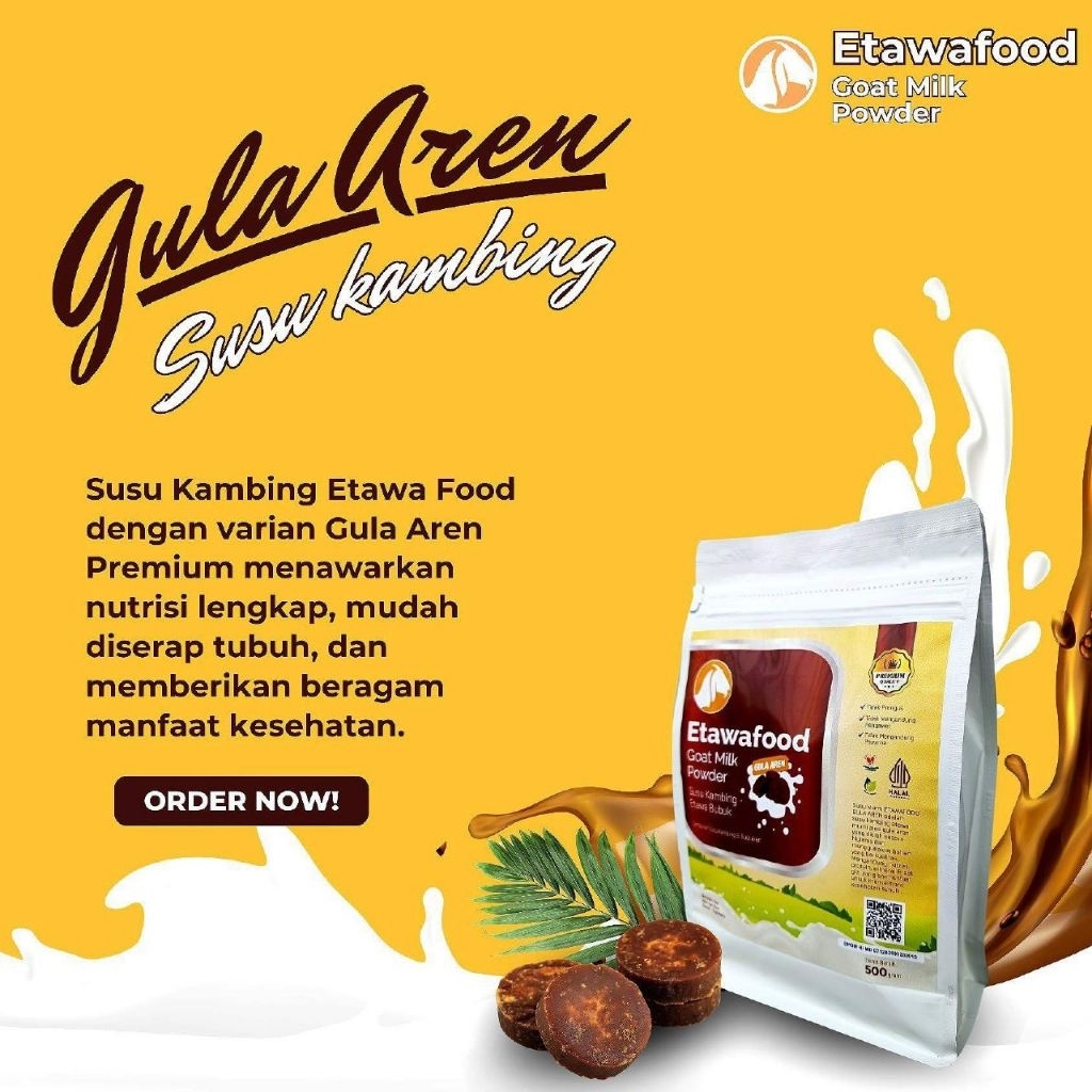 Susu Kambing Bubuk Gula Aren EtawaFood 1kg/500gr - susu kambing etawa