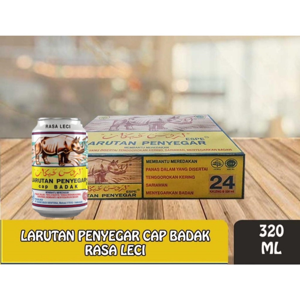 Larutan Penyegar Cap Badak 330 ml - 1 Dus Isi 24 pcs