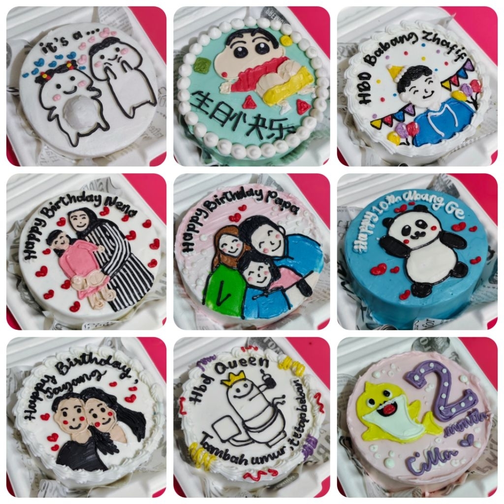 Bento Cake 10cm KARAKTER / Korean Cake