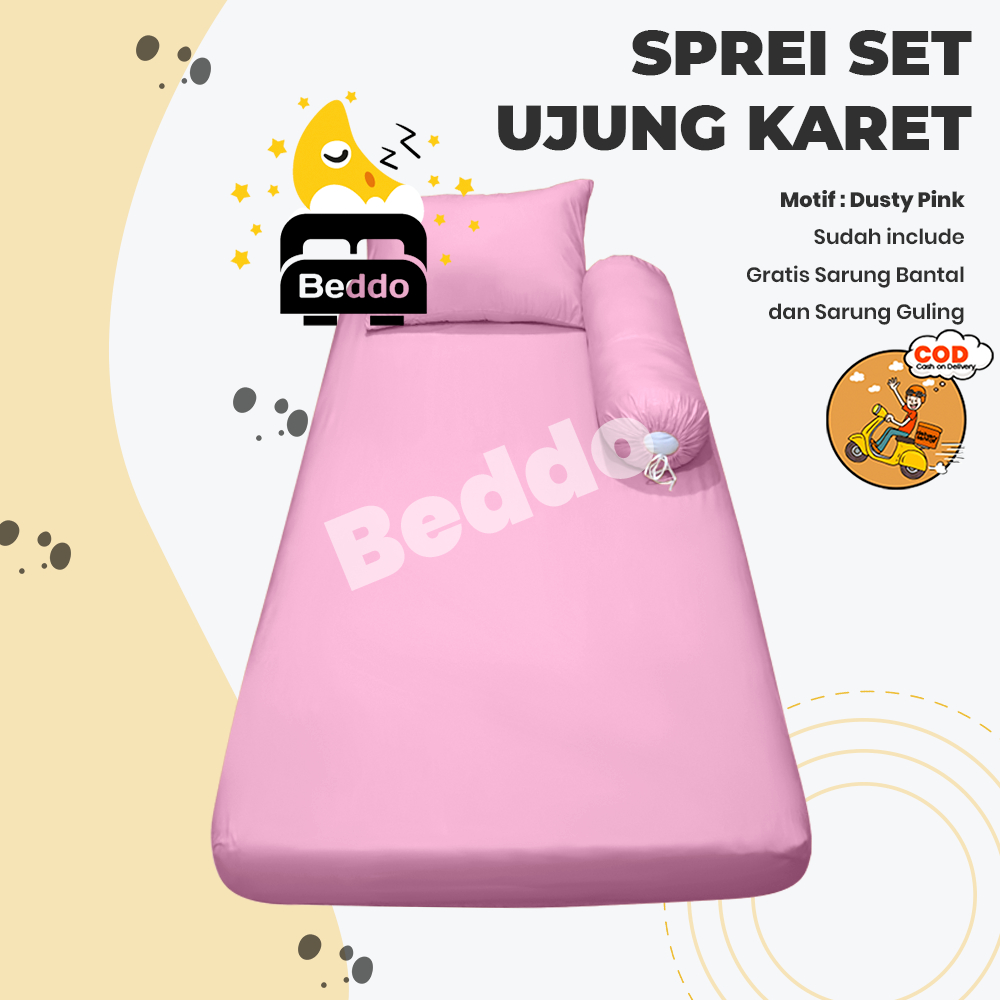 Sprei Set Single Polos Ukuran 120x200 Sudut Karet