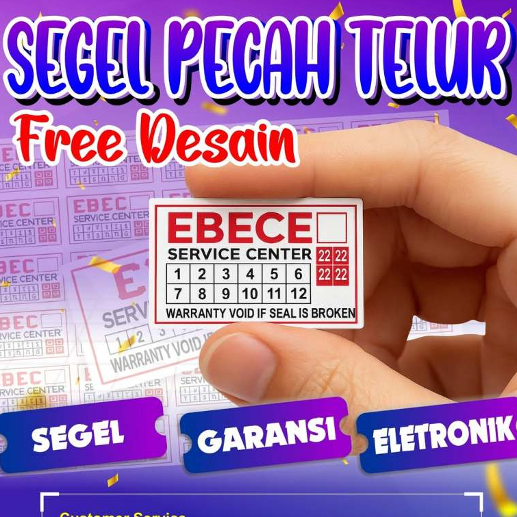 Stiker Segel Pecah Telur | Stiker Tanda Expired / Segel Garansi / Label Service Laptop & Elektronik