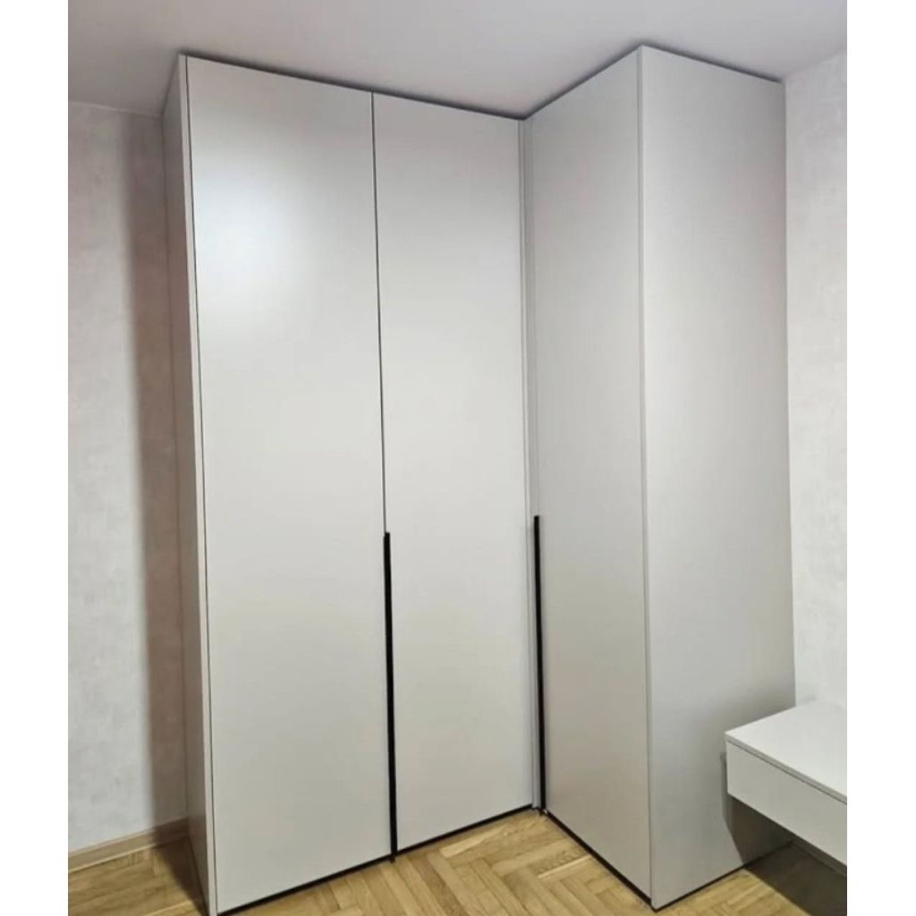 Lemari pakaian minimalis modern pintu 3 & 4 | desain simple elegan untuk kamar tidur, custom ukuran 