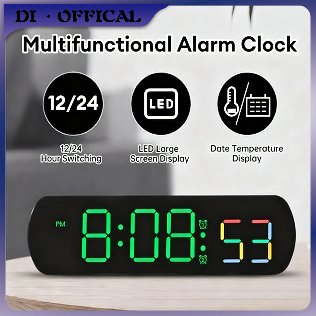 【100% Asli】Jam Meja LED Digital Jam alarm dinding/Jam alarm dinding/Waku Table Clock LED Jam Meja Di