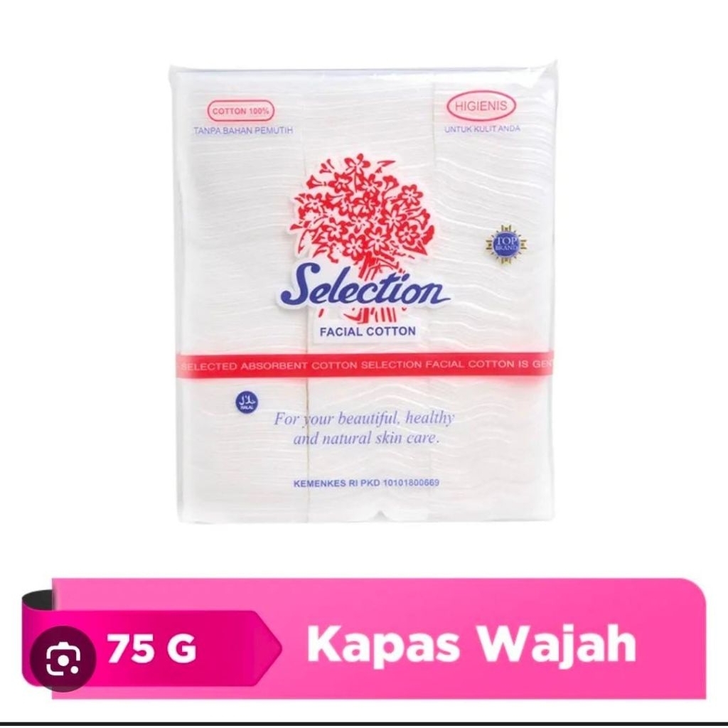 Kapas Selection 75gr Besar Harga Grosir 6 pcs